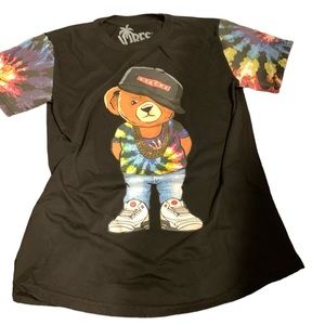 Bailey Apparrel “stacks” bear tee shirt, black medium